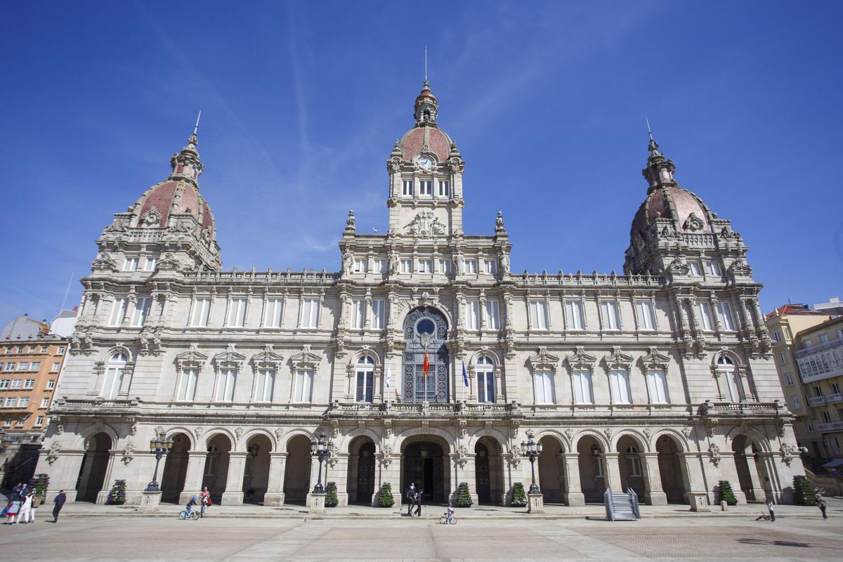 Fachada del Palacio Municipal de María Pita, sede del Ayuntamiento de A Coruña.
