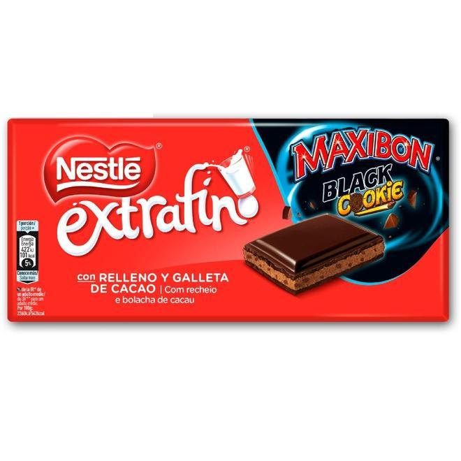 Tableta Nestlé Extrafino Maxibon Black Cookie