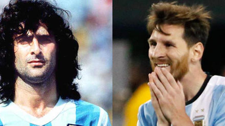 Kempes sale en defensa de Messi