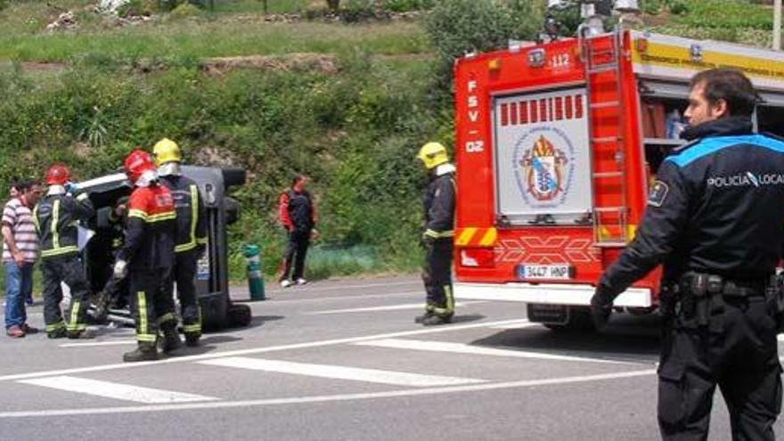 Los Bomberos tuvieron que excarcelar a la conductora