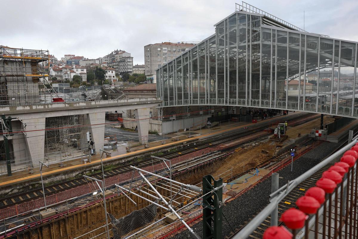 Estado de las obras en la estación intermodal de Santiago