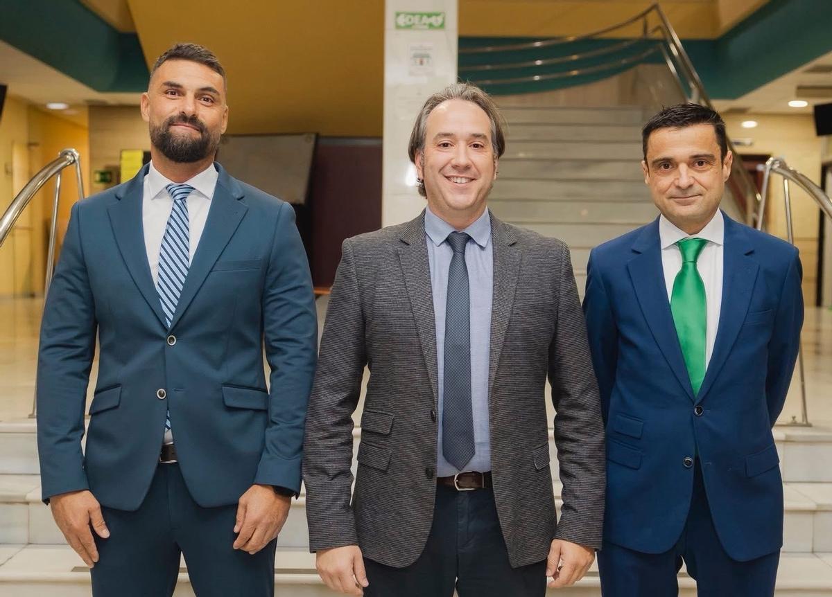 Luis Parra , Jesús Albiol y Daniel Gutierrez.
