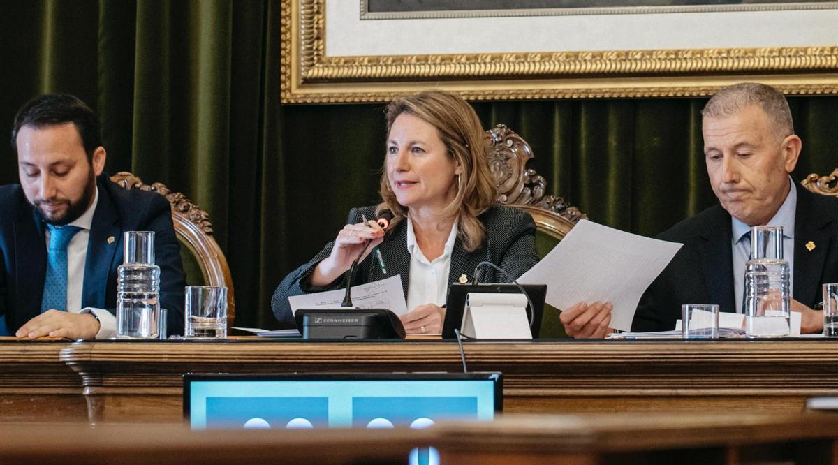 La presidencia del pleno, este jueves.