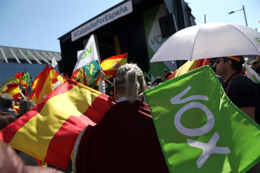 Protesta contra l'acte de VOX a Barcelona