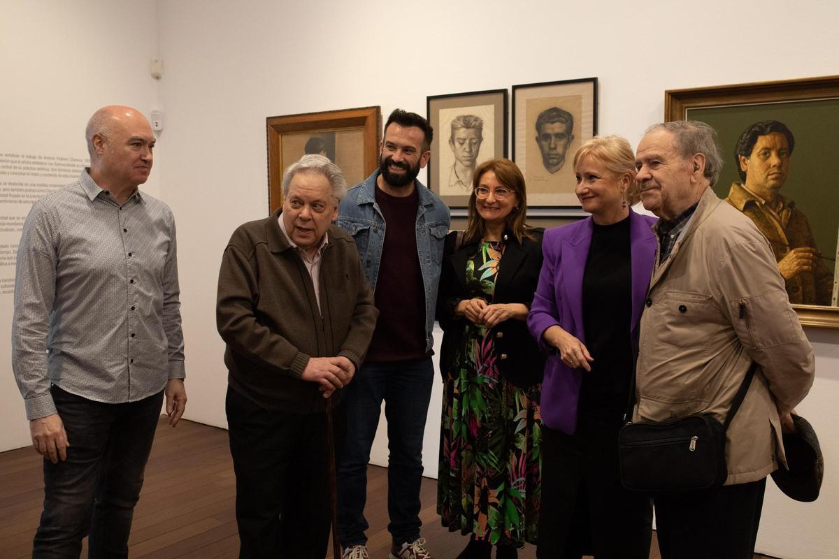Pedrero, con Higinio Vázquez, Leticia García, Pilar Alonso y David Gago