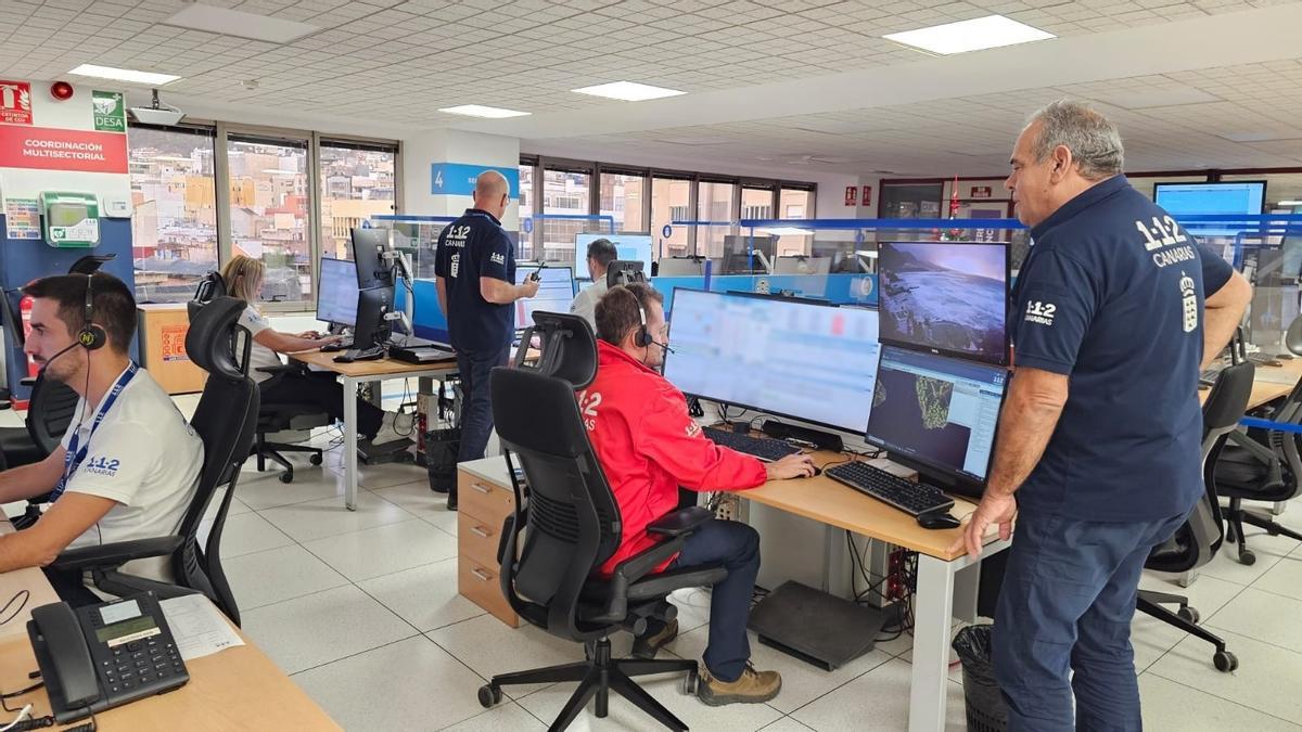 Sala del Cecoes 112 en la capital grancanaria.