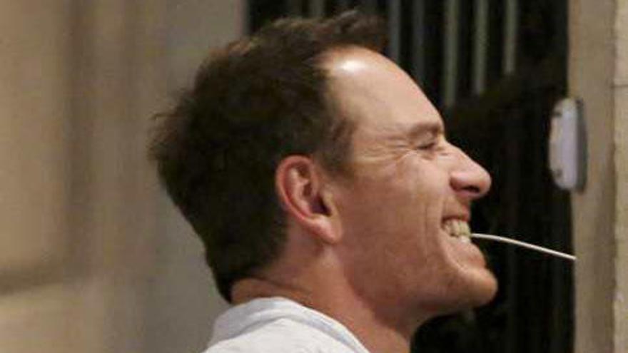 El actor Michael Fassbender, ayer en Alicante