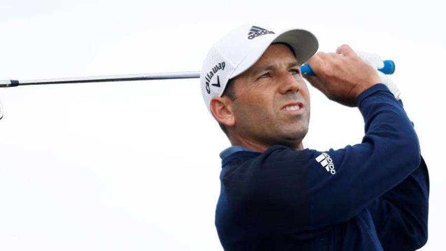 Sergio García, durante el primer día en el Royal Portrush