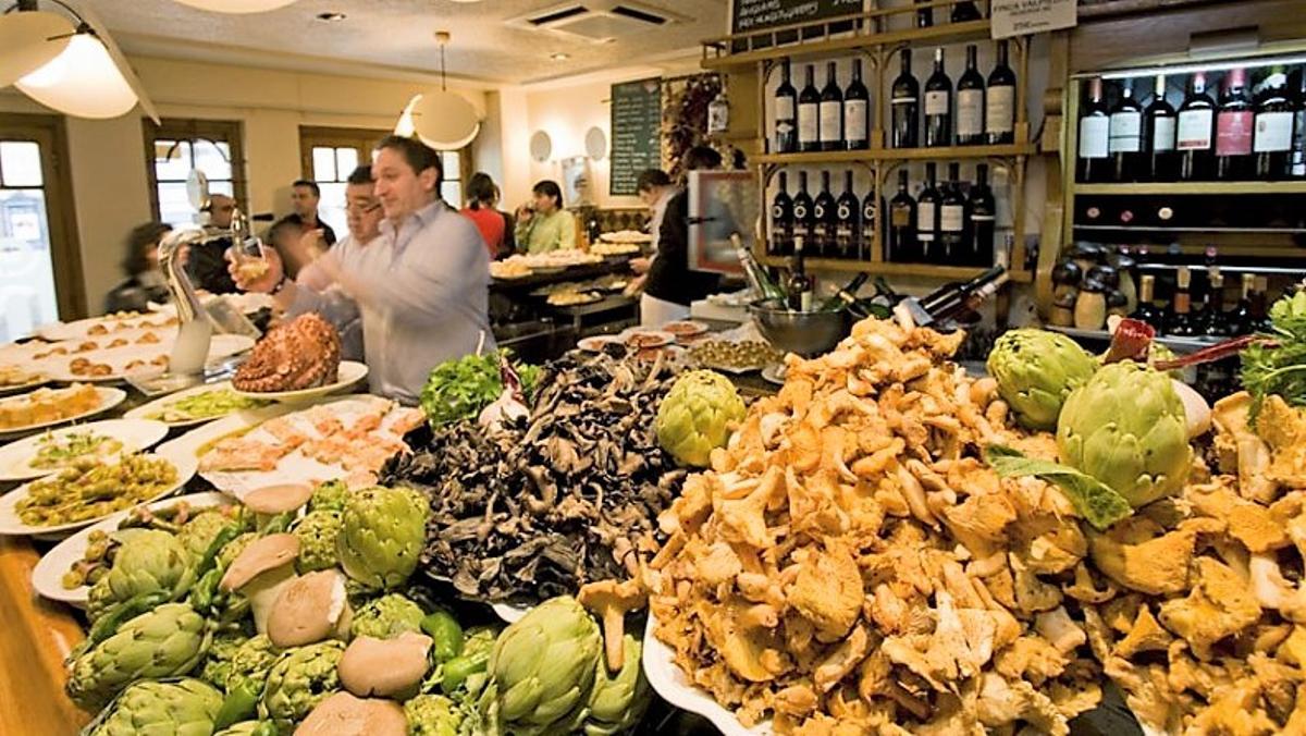 Barra del restaurante Ganbarra.