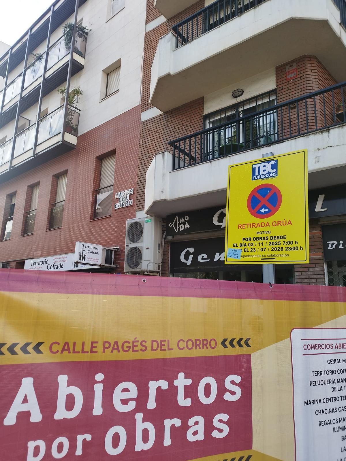 Obras de mejora de la calle Pagés del Corro, Triana, de Sevilla