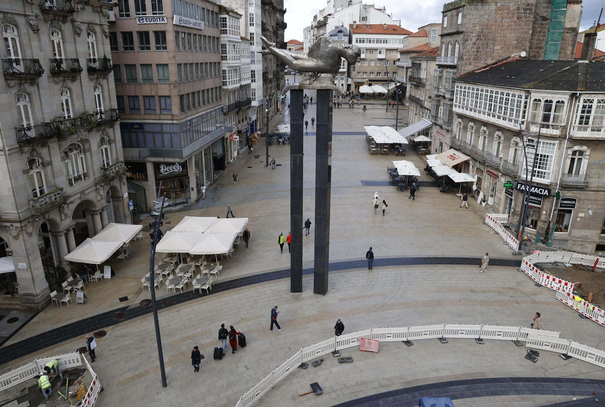 El avance de la nueva Porta do Sol llega hasta su palco