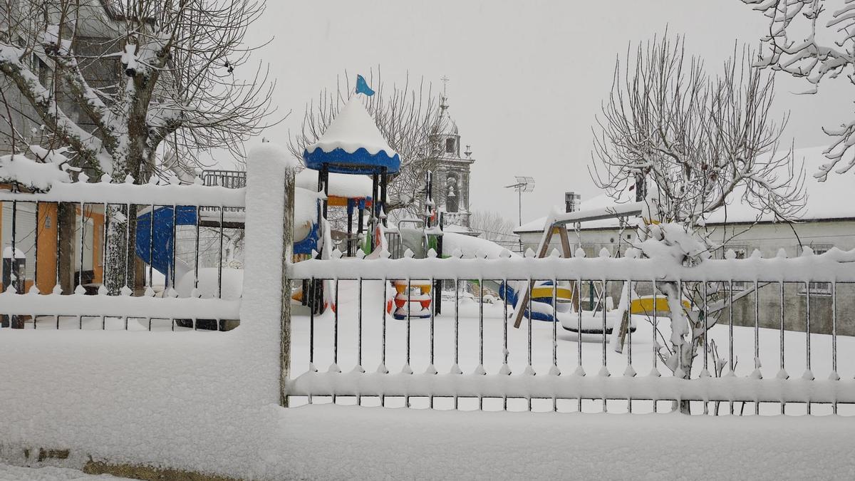 Nevada en el concello ourensano de San Xoán de Río