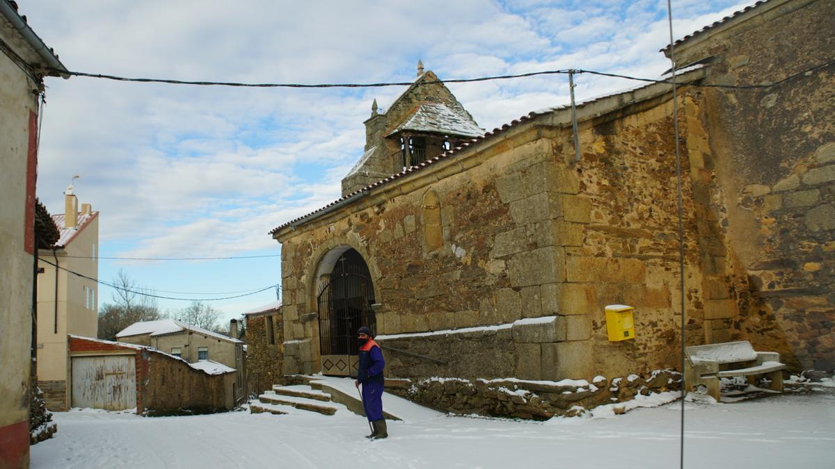 GALERÍA | La nieve del temporal Filomena llega a Aliste