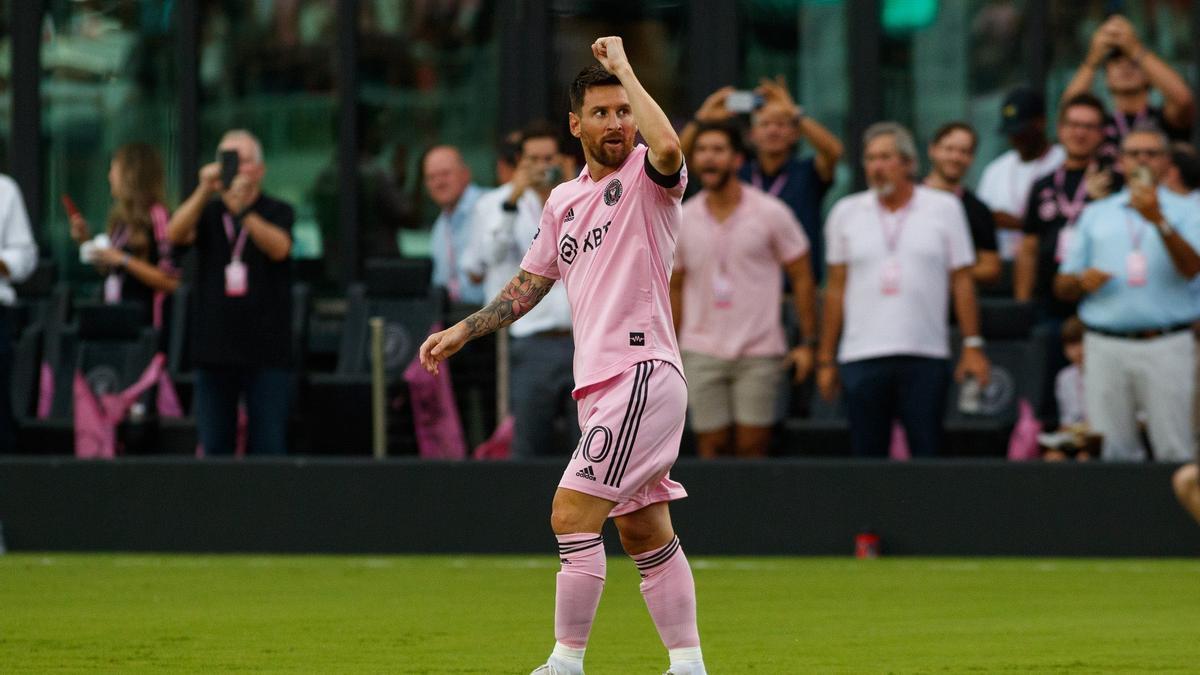 Messi celebrando un gol
