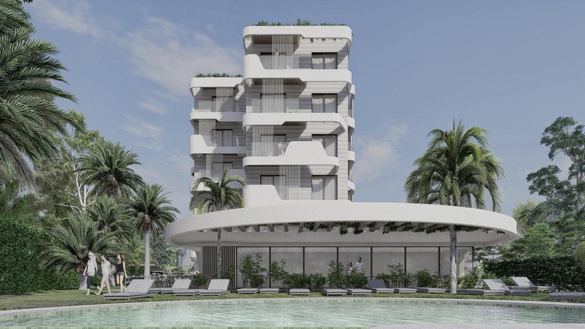 Recreación de cómo será el futuro hotel-apartamento de Intelier en Benicàssim.
