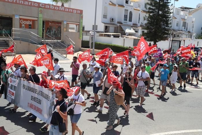 Protesta del sector de la hostelería en La Manga