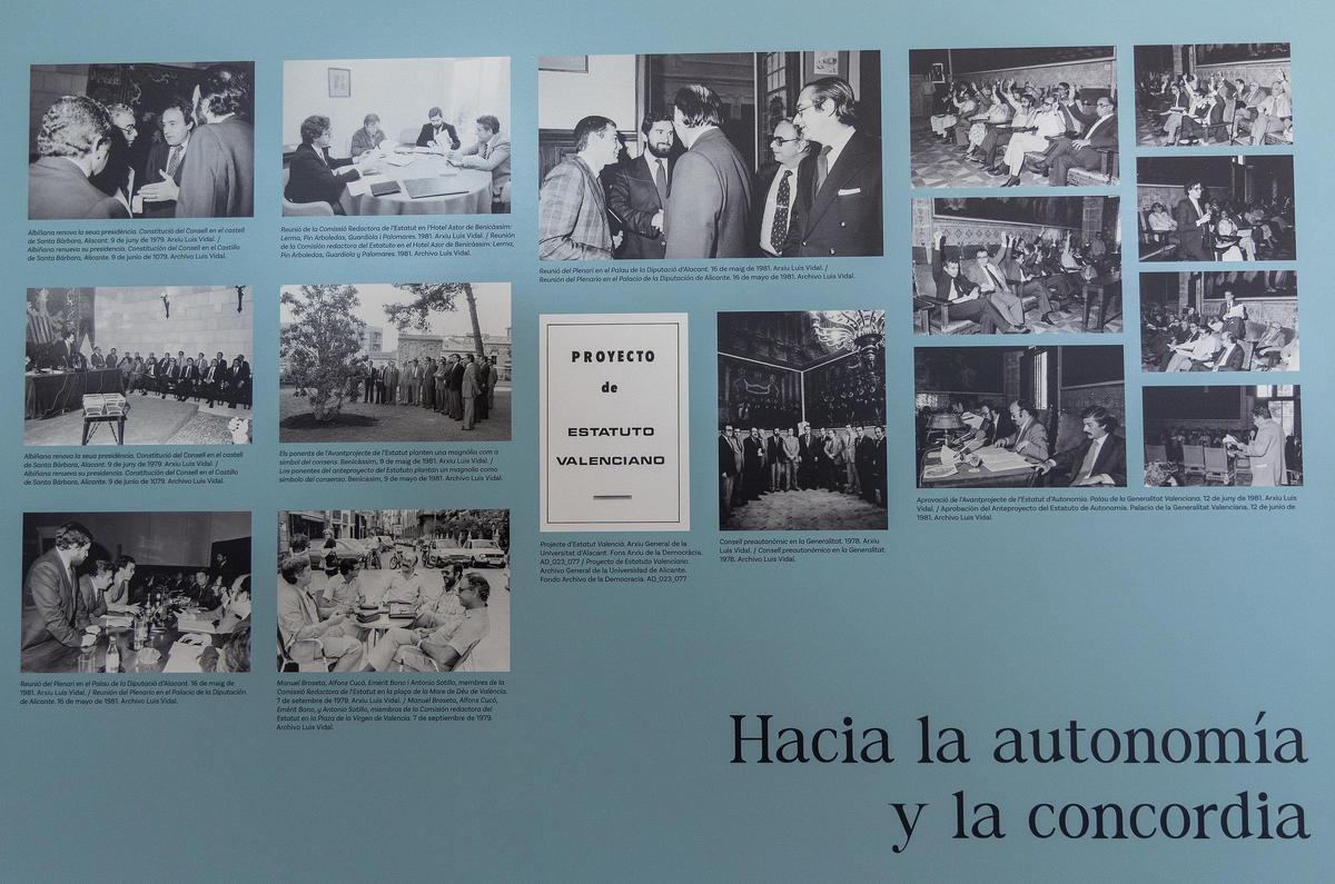Uno de los paneles de la exposición en la Casa de la Concordia.