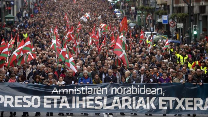Manifestación en Bilbao a favor de los presos de ETA.