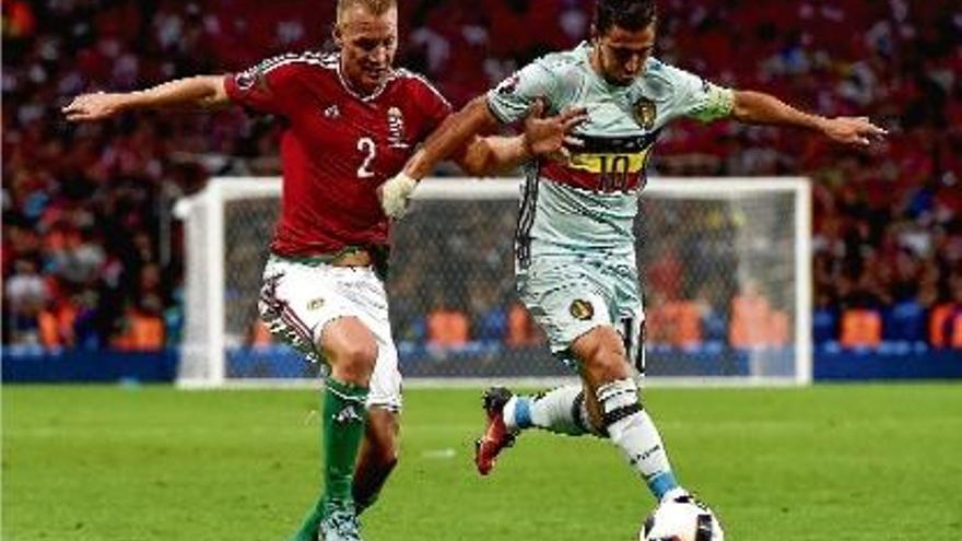 Eden Hazard va liderar una notable selecció belga ahir contra Hongria.