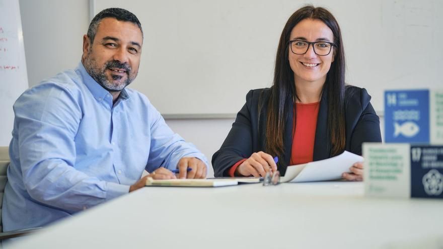 Vanessa Collado, Directora General de Fundación Canarias Recicla, y Javier Rodríguez, Coordinador de Fundación Canarias Recicla