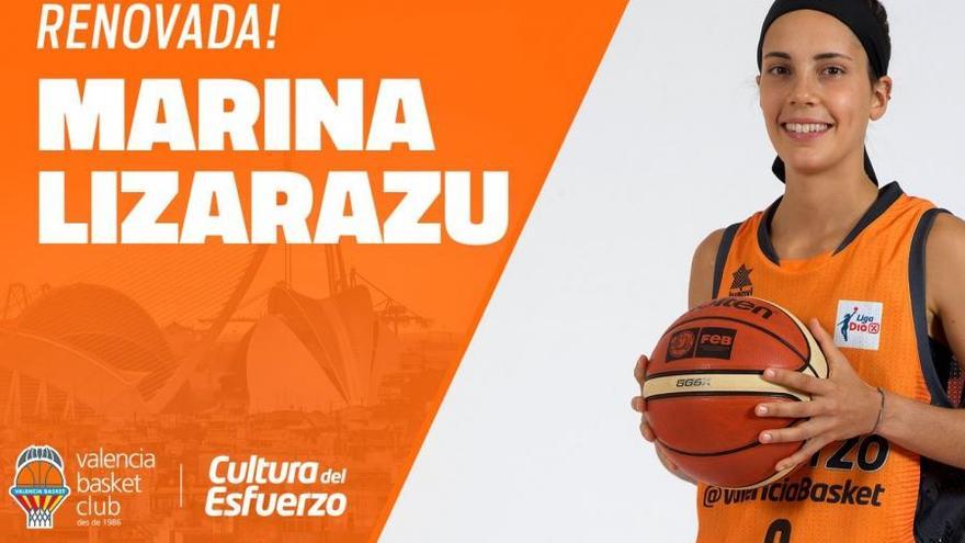 Marina Lizarazu renueva por el Valencia Basket