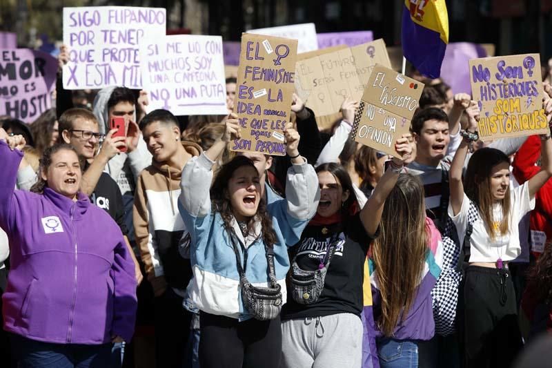 Manifestación de los estudiantes en Valencia contra el pin parental