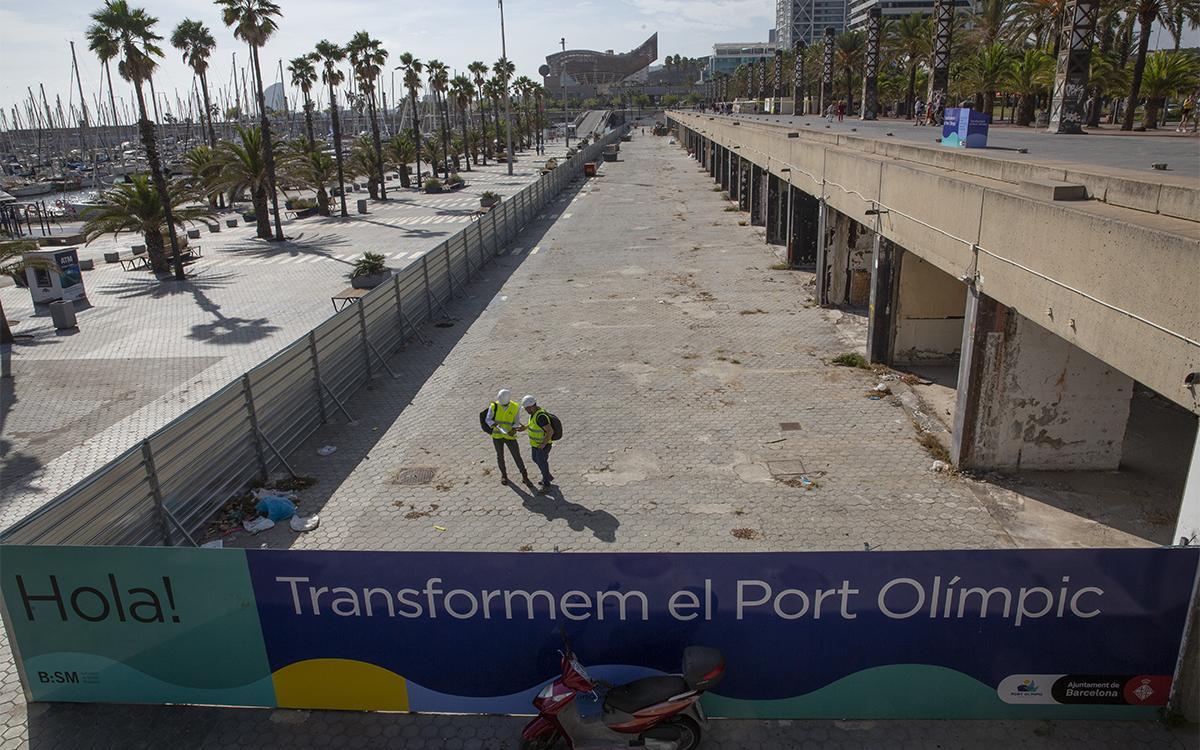 Muelle de Mestral del Port Olímpic, que se dedicará a negocios de 'economía azul' tras la expulsión del ocio nocturno