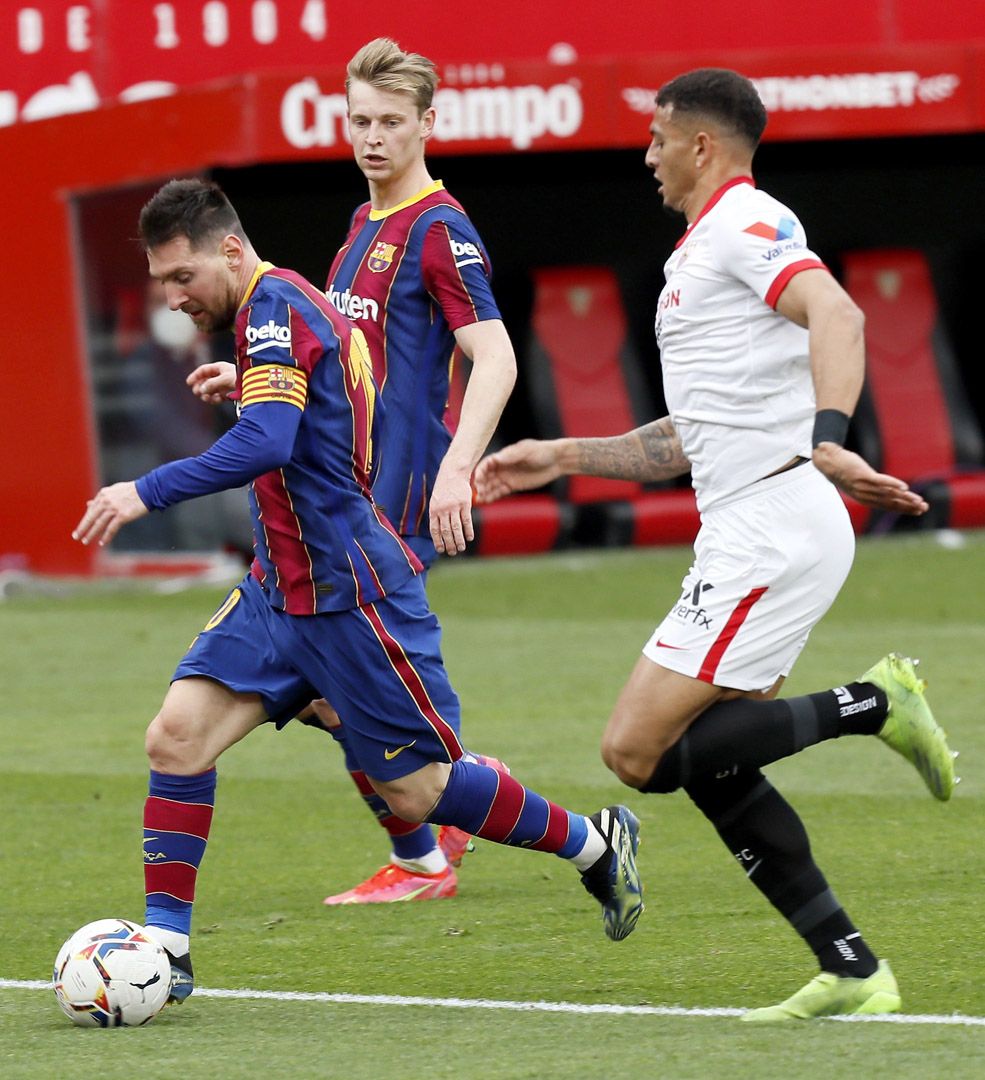 Leo Messi en el partido de LaLiga entre el Sevilla y el FC Barcelona disputado en el Sanchez Pizjuan.