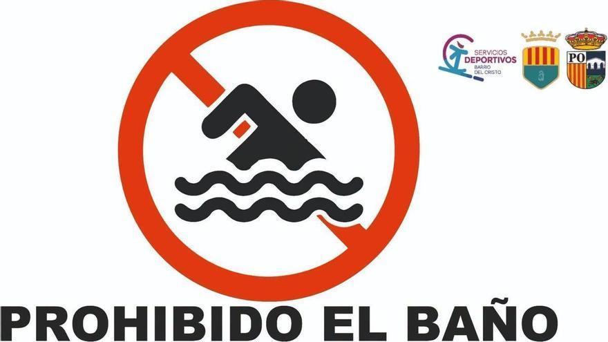 La alerta tras el cierre de una piscina de l'Horta: «¡Prohibido el baño! ¡Peligro!»