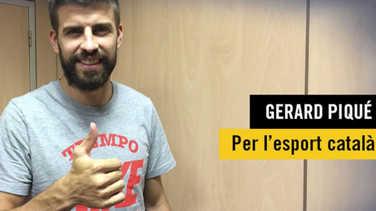 Piqué se suma a la campaña 'Guanyarem'