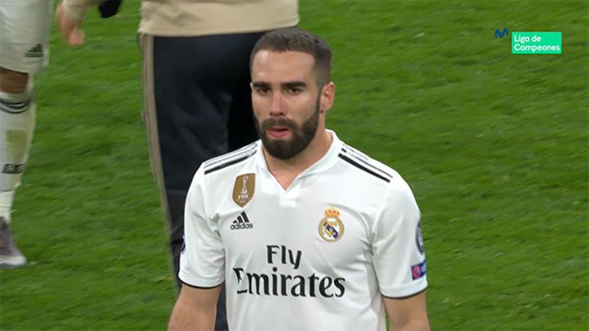 La cara de Carvajal tras la debacle blanca