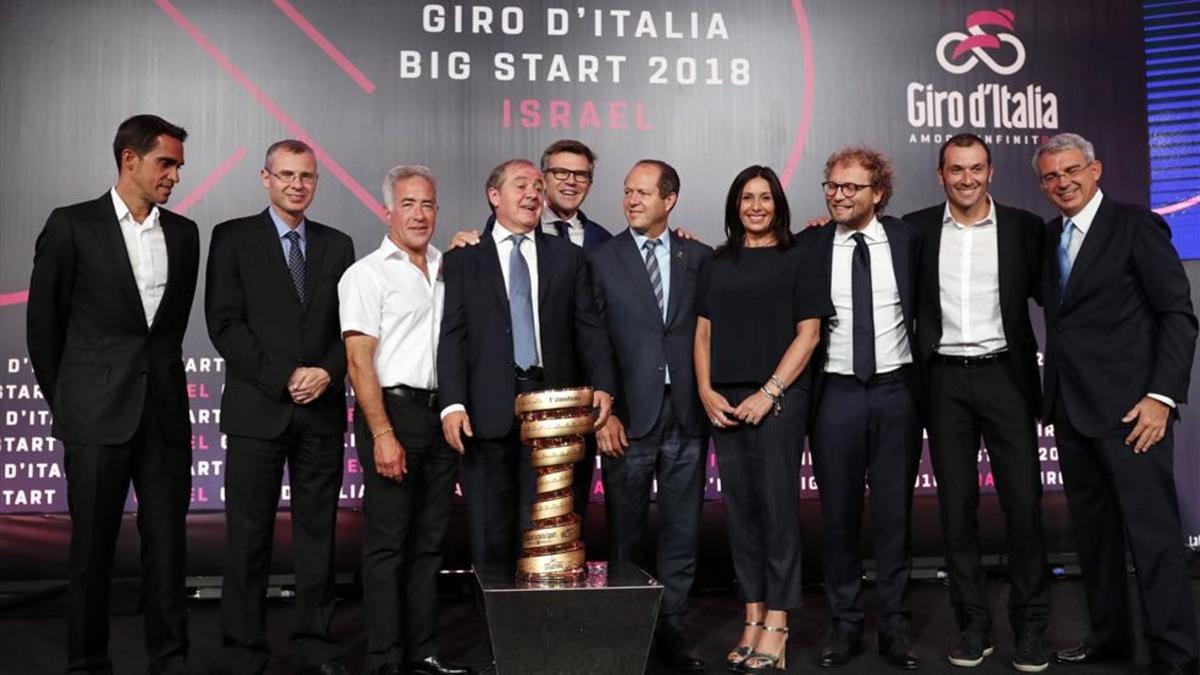 La presentación de la salida del Giro'2018 en Israel fue muy mediática