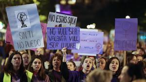 Una manifestación en València contra la violencia de género, en una imagen de archivo.