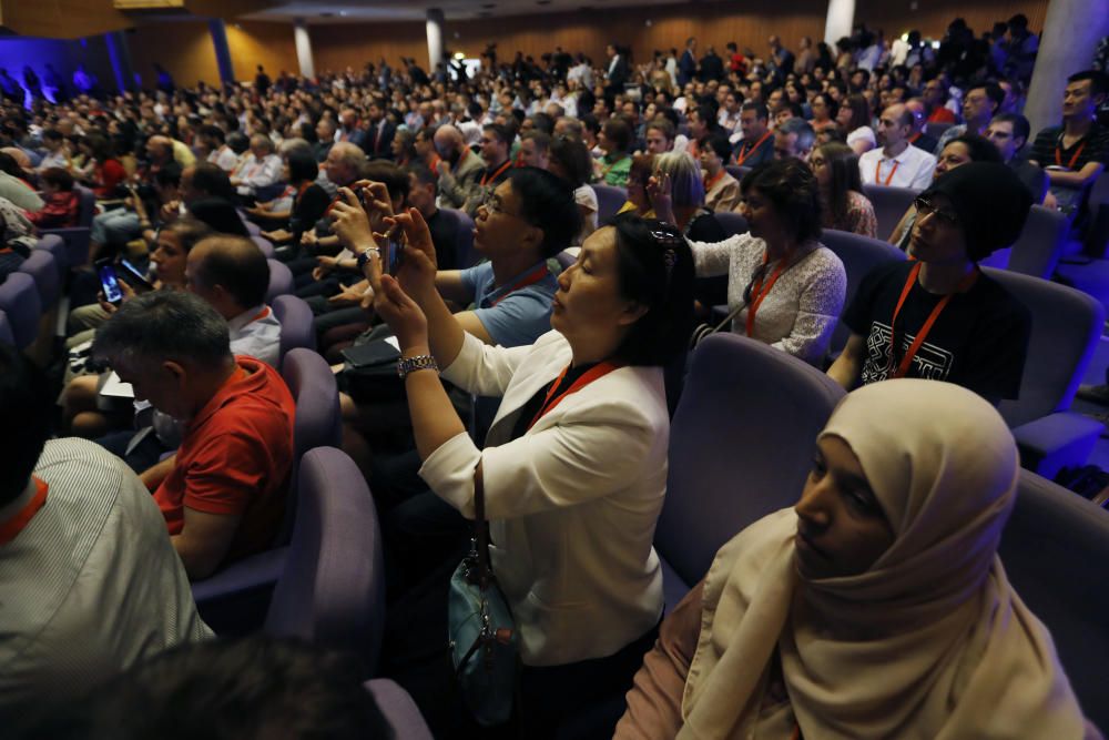 Instante de la inauguración en València del International Congress on Industrial and Applied Mathematics.