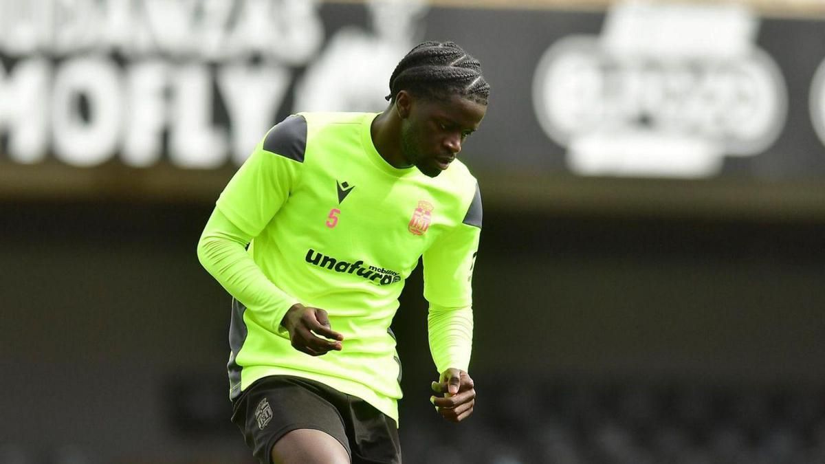 Assane Ndiaye en un entrenamiento. | PRENSA FC CARTAGENA