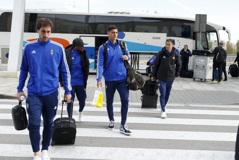 Salida del Real Zaragoza a Almería