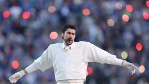 Bad Bunny durante su espectáculo en la Super Bowl 2026