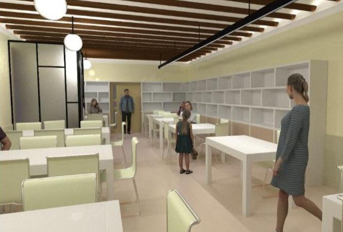 Los trabajos se centran en las plantas inferiores que se convertirán en una biblioteca.