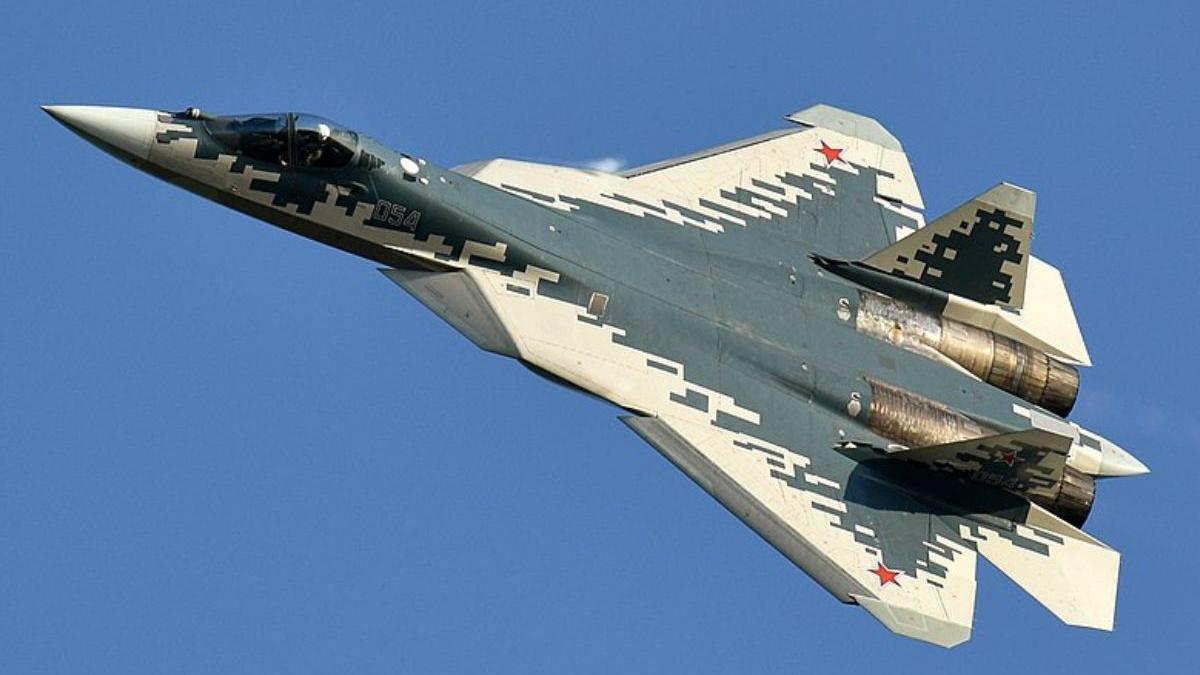 Sukhoi Su-57 durante el MAKS de 2019.