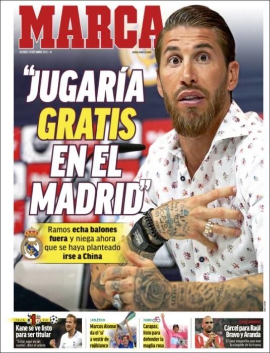 Portada MARCA viernes 31 de mayo de 2019.