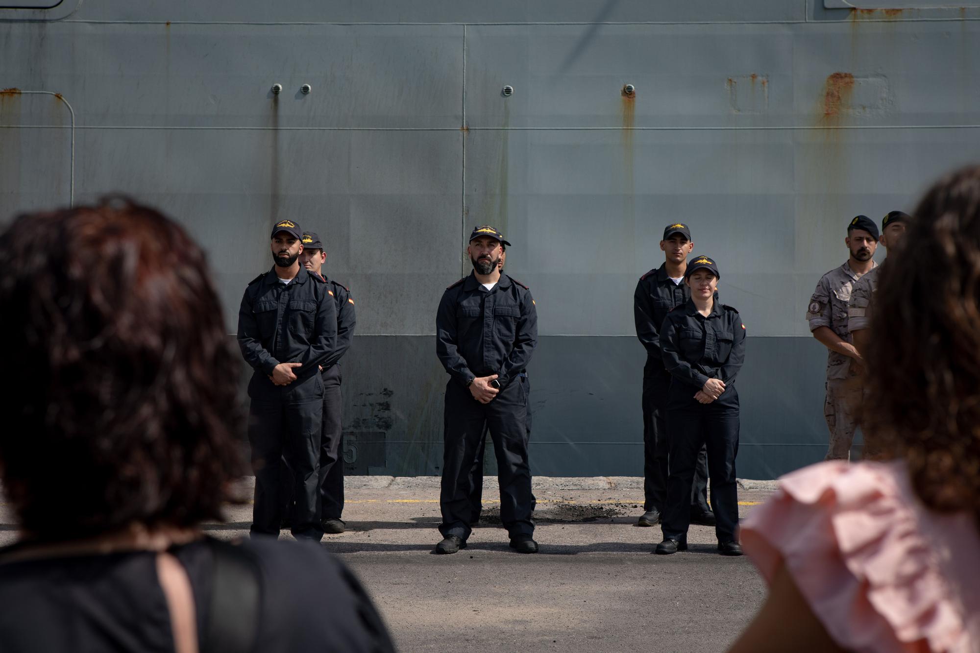 Las imágenes del regreso a Cartagena del BAM 'Audaz' de la Armada tras cinco meses en el Golfo de Guinea