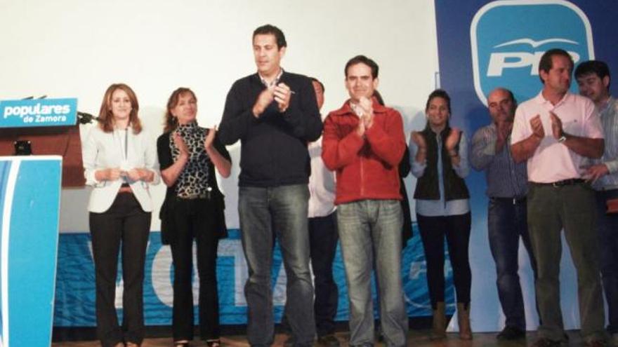 Alberto Castro y  Gaspar Corrales durante el acto de Fuentesaúco.