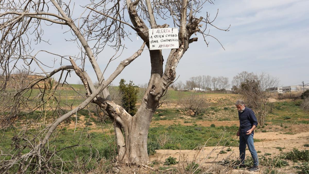 La zona contaminada por amianto en Rubí