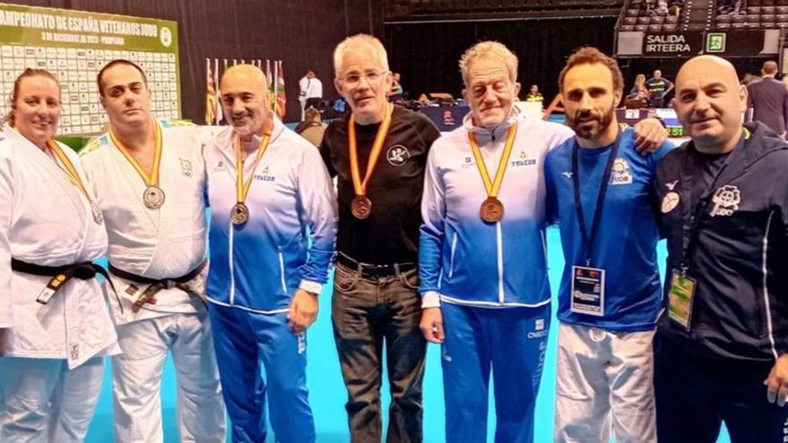 Asturias obtiene cinco medallas en el Nacional de veteranos de judo