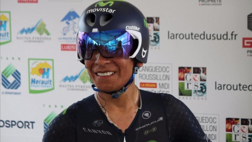 Nairo Quintana gana la contrarreloj y se pone líder en la Ruta del Sur