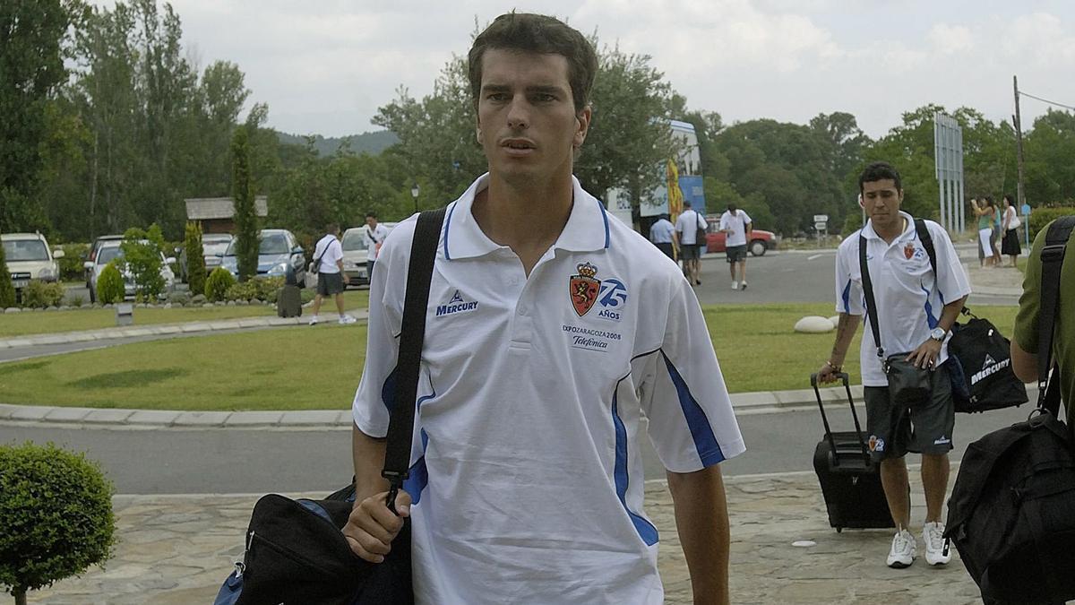 Paco Pavón durante una pretemporada en su etapa en el Real Zaragoza.