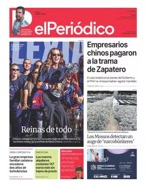 La portada de EL PERIÓDICO del 25 de mayo de 2026