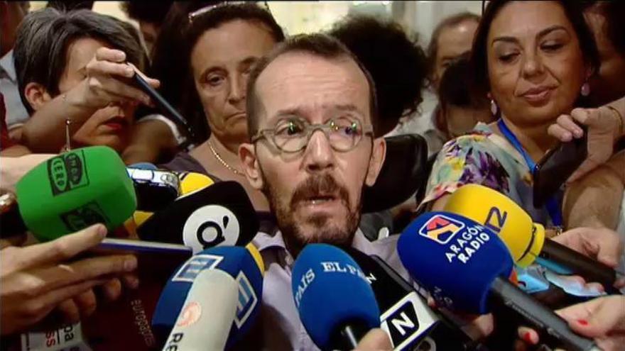 Echenique acusa al PSOE de manipular el documento interno de las negociaciones para filtrarlo a la prensa