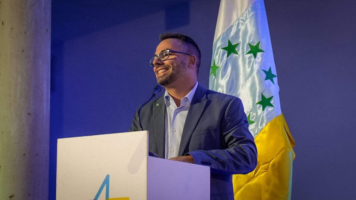 Acto de proclamación de Echedey Eugenio como secretario de CC en Arrecife