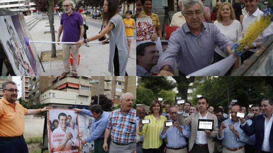 Candidatos en el acto de inicio de campaña.